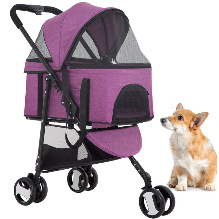 BestPet Folding Standard Stroller with Detachable Carrier & Reviews